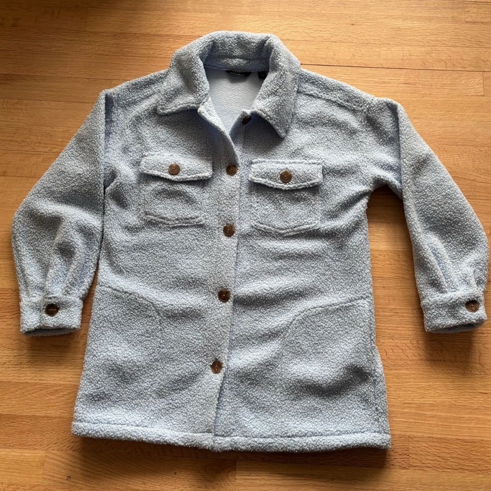 G by Giuliana Soft Blue Teddy Jacket